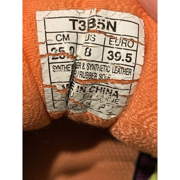 Asics Gel Nimbus 15 Women’s Size 8 Running Shoes Purple Lime Yellow T3B5N - Picture 8 of 8